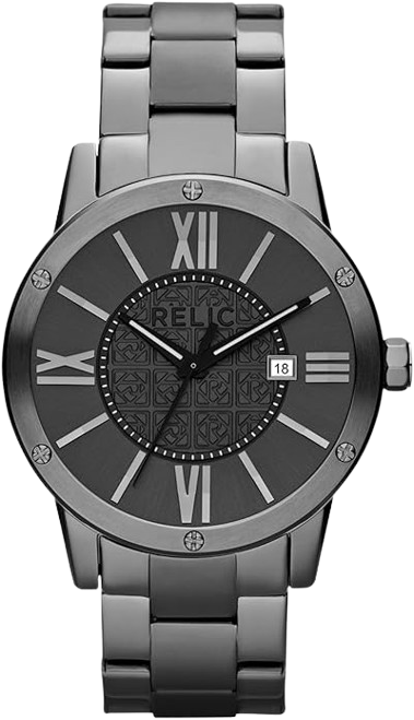 Men's Gunmetal Dress Watch with Roman Numerals