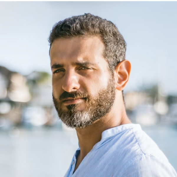 Bearded man portrait profile
